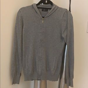 Hooded zip cardigan
